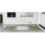 Rug Unique Loom Outdoor Modern Green Runner 2' 0 x 6' 0