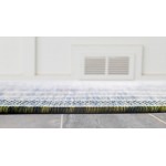 Rug Unique Loom Outdoor Modern Green Runner 2' 0 x 6' 0