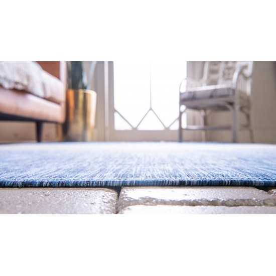 Rug Unique Loom Outdoor Modern Blue Runner 2' 0 x 6' 0