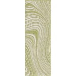 Rug Unique Loom Outdoor Modern Green Runner 2' 0 x 6' 0