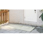 Rug Unique Loom Outdoor Modern Green Runner 2' 0 x 6' 0