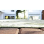 Rug Unique Loom Outdoor Modern Green Runner 2' 0 x 6' 0