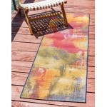 Rug Unique Loom Outdoor Modern Multi Runner 2' 0 x 6' 0