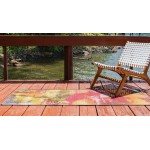 Rug Unique Loom Outdoor Modern Multi Runner 2' 0 x 6' 0