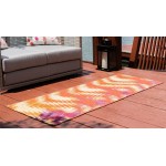 Rug Unique Loom Outdoor Modern Red Runner 2' 0 x 6' 0