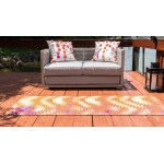 Rug Unique Loom Outdoor Modern Red Runner 2' 0 x 6' 0