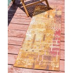 Rug Unique Loom Outdoor Modern Multi Runner 2' 0 x 6' 0