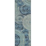 Rug Unique Loom Outdoor Modern Light Blue Runner 2' 0 x 6' 0