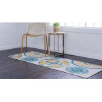 Rug Unique Loom Outdoor Modern Ivory Runner 2' 0 x 6' 0