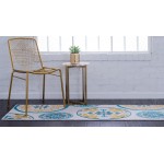 Rug Unique Loom Outdoor Modern Ivory Runner 2' 0 x 6' 0