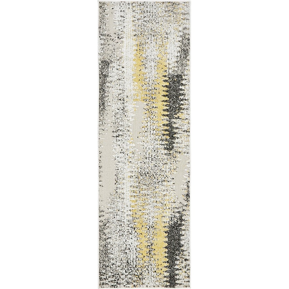 Rug Unique Loom Outdoor Modern Ivory Runner 2' 0 x 6' 0