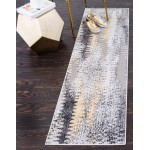 Rug Unique Loom Outdoor Modern Ivory Runner 2' 0 x 6' 0