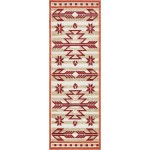 Rug Unique Loom Outdoor Modern Burgundy Runner 2' 0 x 6' 0