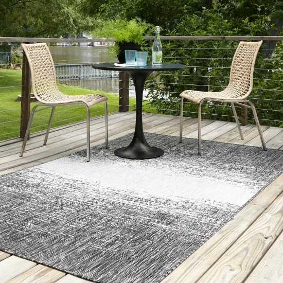 Rug Unique Loom Outdoor Modern Gray Rectangular 10' 0 x 13' 0