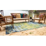 Rug Unique Loom Outdoor Modern Navy Blue Rectangular 10' 0 x 12' 0