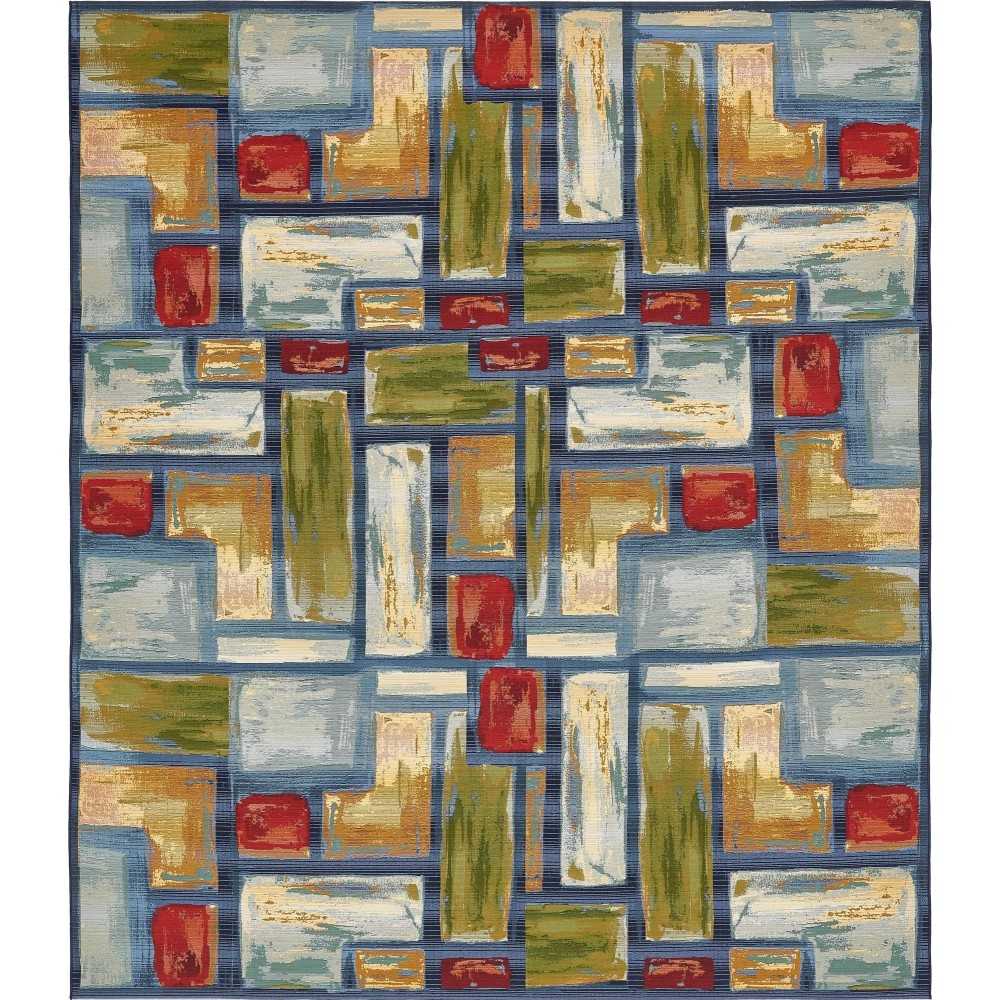 Rug Unique Loom Outdoor Modern Multi Rectangular 10' 0 x 12' 0