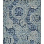 Rug Unique Loom Outdoor Modern Light Blue Rectangular 10' 0 x 12' 0