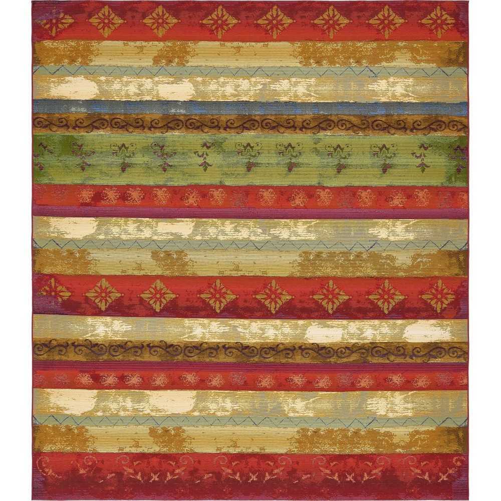 Rug Unique Loom Outdoor Modern Multi Rectangular 10' 0 x 12' 0