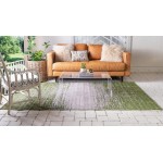 Rug Unique Loom Outdoor Modern Green Rectangular 9' 0 x 12' 0