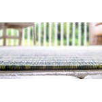 Rug Unique Loom Outdoor Modern Green Rectangular 9' 0 x 12' 0