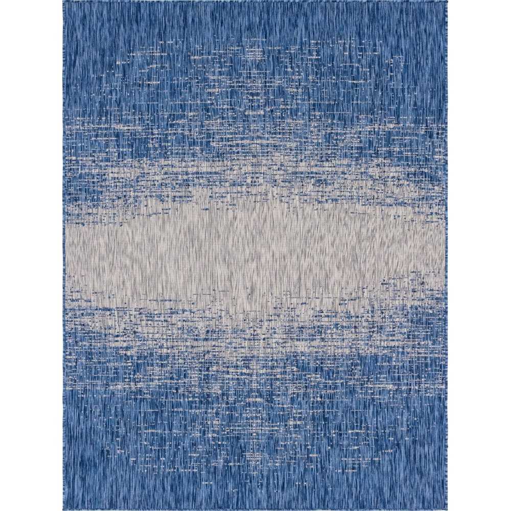 Rug Unique Loom Outdoor Modern Blue Rectangular 9' 0 x 12' 0 Rug Unique Loom Outdoor Modern Blue Rectangular 9' 0 x 12' 0