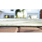 Rug Unique Loom Outdoor Modern Green Rectangular 9' 0 x 12' 0