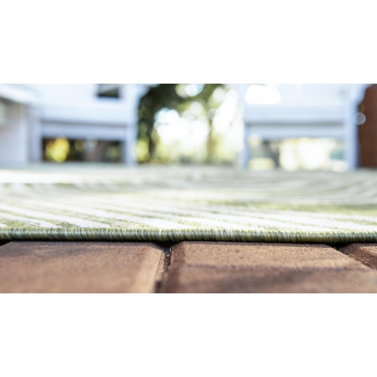 Rug Unique Loom Outdoor Modern Green Rectangular 9' 0 x 12' 0