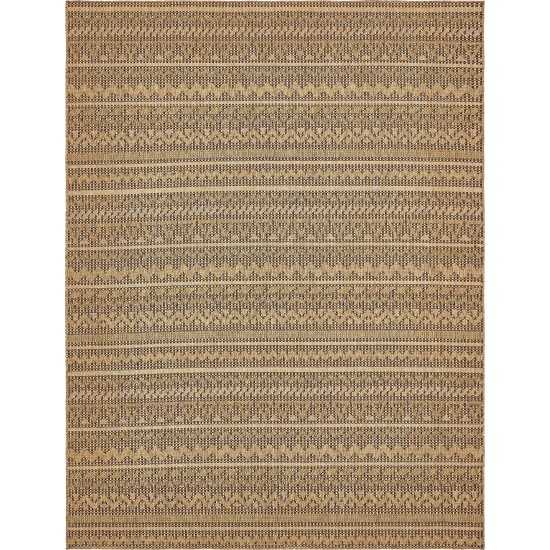 Rug Unique Loom Outdoor Modern Light Brown Rectangular 9' 0 x 12' 0