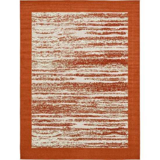 Rug Unique Loom Outdoor Modern Terracotta Rectangular 9' 0 x 12' 0