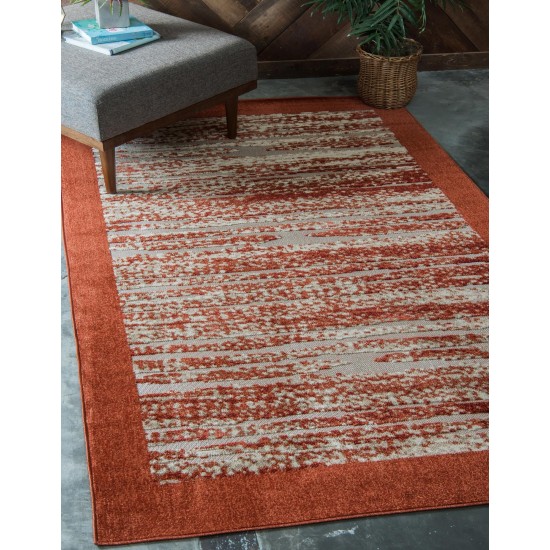 Rug Unique Loom Outdoor Modern Terracotta Rectangular 9' 0 x 12' 0