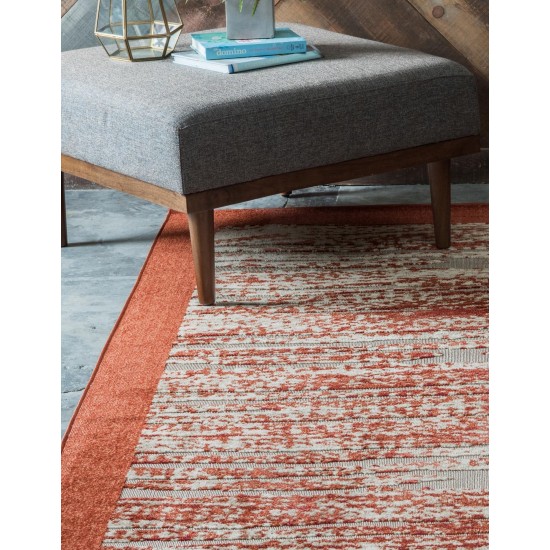 Rug Unique Loom Outdoor Modern Terracotta Rectangular 9' 0 x 12' 0