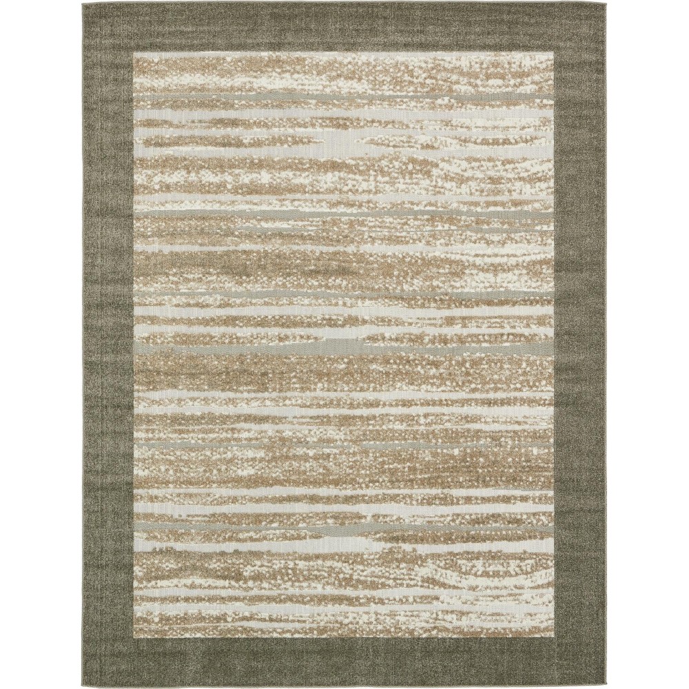 Rug Unique Loom Outdoor Modern Brown Rectangular 9' 0 x 12' 0