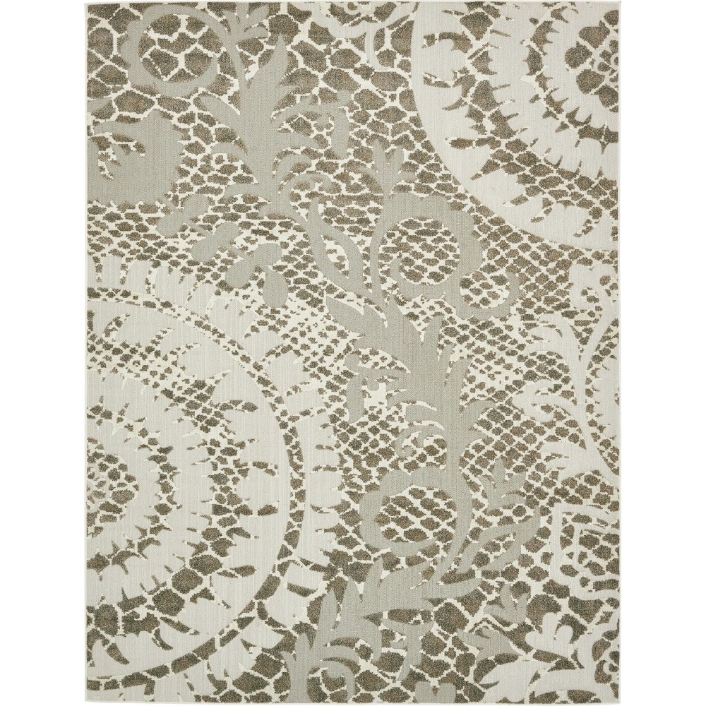 Rug Unique Loom Outdoor Modern Ivory Rectangular 9' 0 x 12' 0