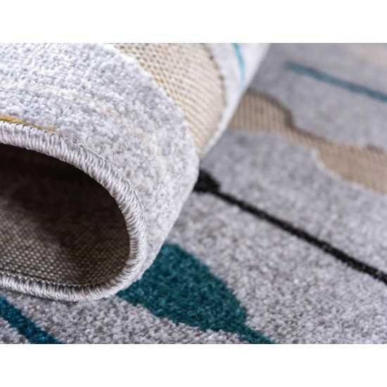 Rug Unique Loom Outdoor Modern Gray Rectangular 9' 0 x 12' 0