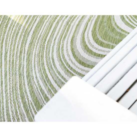 Rug Unique Loom Outdoor Modern Green Rectangular 8' 0 x 11' 4