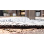 Rug Unique Loom Outdoor Modern Charcoal Rectangular 8' 0 x 11' 4