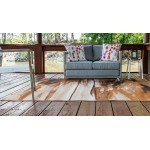 Rug Unique Loom Outdoor Modern Beige Rectangular 8' 0 x 11' 4
