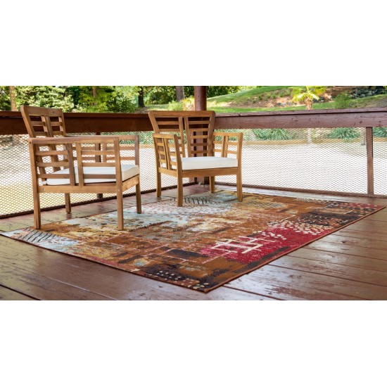 Rug Unique Loom Outdoor Modern Multi Rectangular 8' 0 x 11' 4