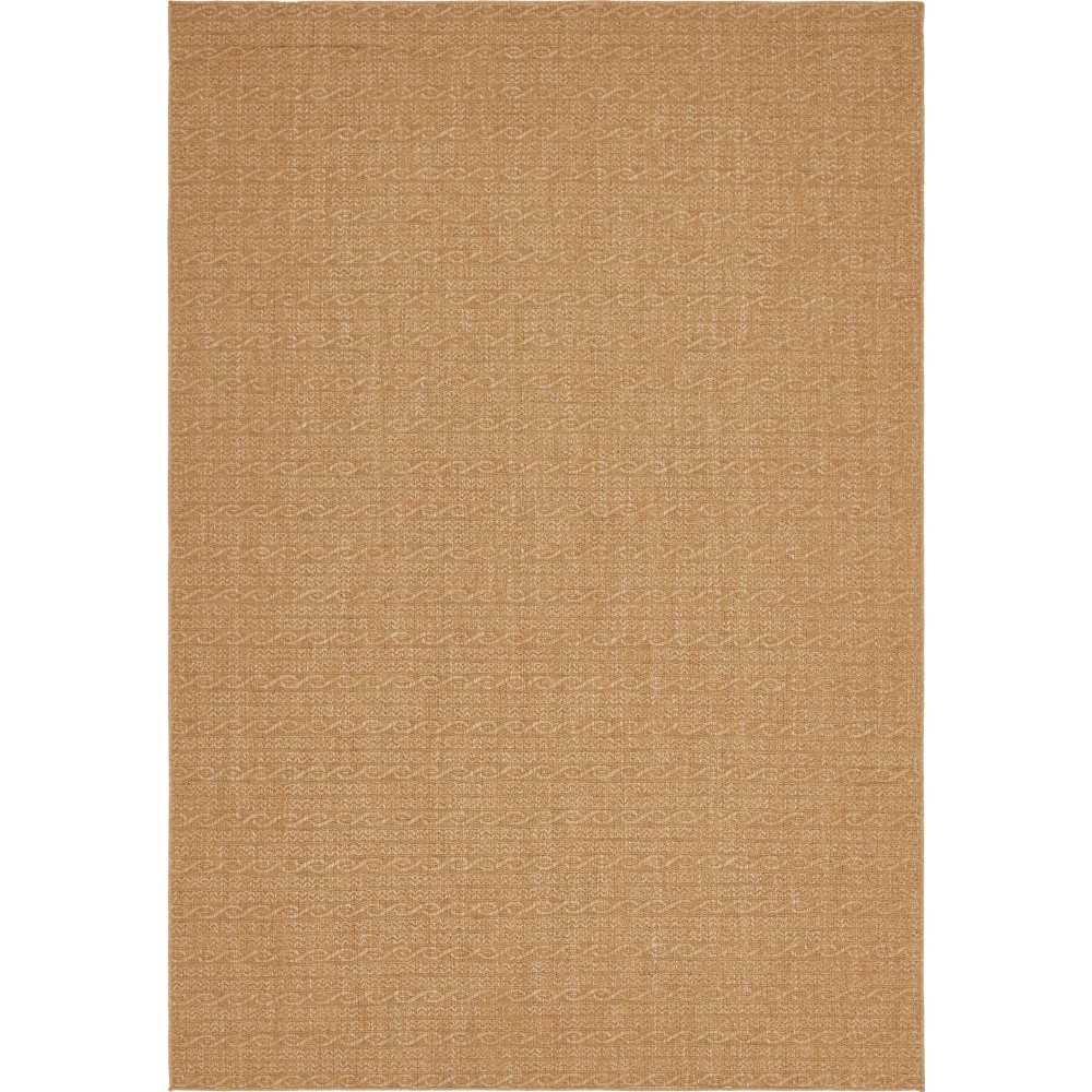 Rug Unique Loom Outdoor Modern Light Brown Rectangular 8' 0 x 11' 4