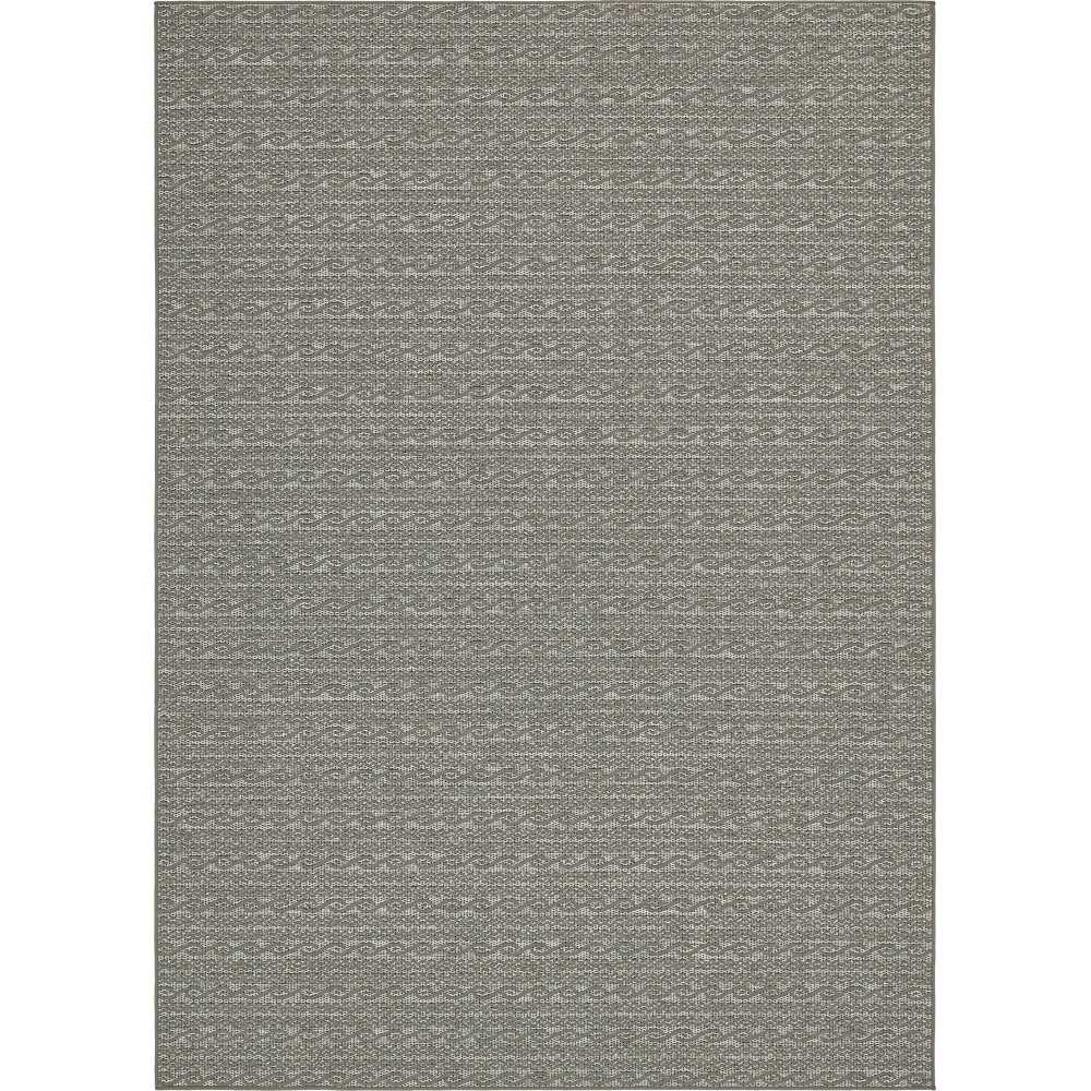 Rug Unique Loom Outdoor Modern Gray Rectangular 8' 0 x 11' 4 Rug Unique Loom Outdoor Modern Gray Rectangular 8' 0 x 11' 4