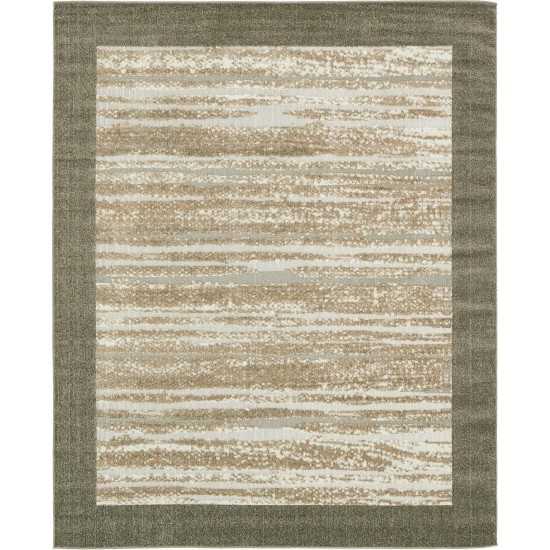 Rug Unique Loom Outdoor Modern Brown Rectangular 8' 0 x 10' 0