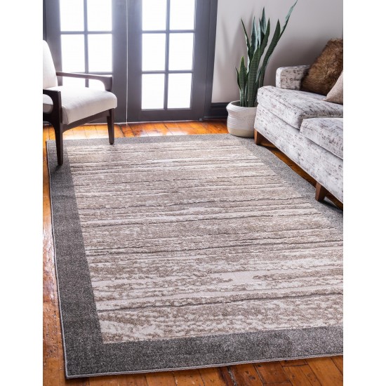 Rug Unique Loom Outdoor Modern Brown Rectangular 8' 0 x 10' 0