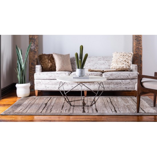 Rug Unique Loom Outdoor Modern Brown Rectangular 8' 0 x 10' 0