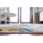 Rug Unique Loom Outdoor Modern Ivory Rectangular 8' 0 x 10' 0