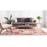 Rug Unique Loom Outdoor Modern Terracotta Rectangular 8' 0 x 10' 0