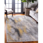 Rug Unique Loom Outdoor Modern Ivory Rectangular 8' 0 x 10' 0