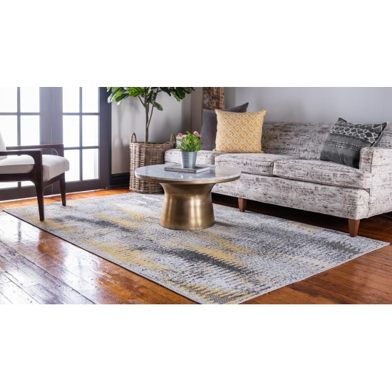 Rug Unique Loom Outdoor Modern Ivory Rectangular 8' 0 x 10' 0