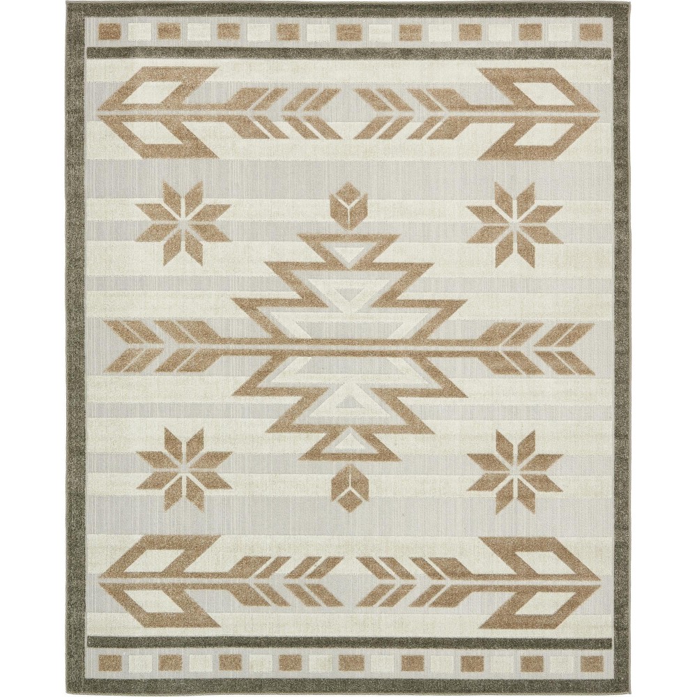 Rug Unique Loom Outdoor Modern Light Brown Rectangular 8' 0 x 10' 0 Rug Unique Loom Outdoor Modern Light Brown Rectangular 8' 0 x 10' 0