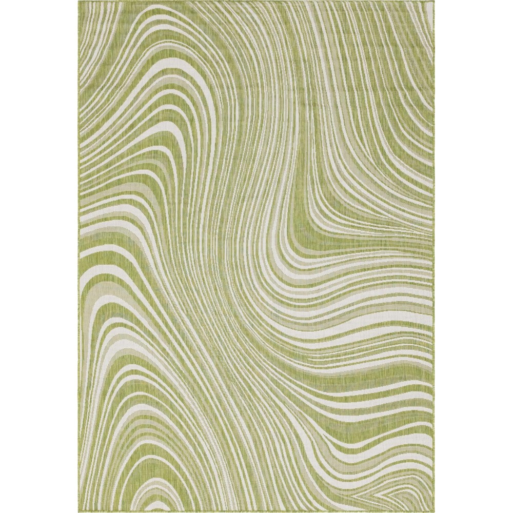 Rug Unique Loom Outdoor Modern Green Rectangular 7' 0 x 10' 0 Rug Unique Loom Outdoor Modern Green Rectangular 7' 0 x 10' 0
