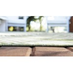 Rug Unique Loom Outdoor Modern Green Rectangular 7' 0 x 10' 0